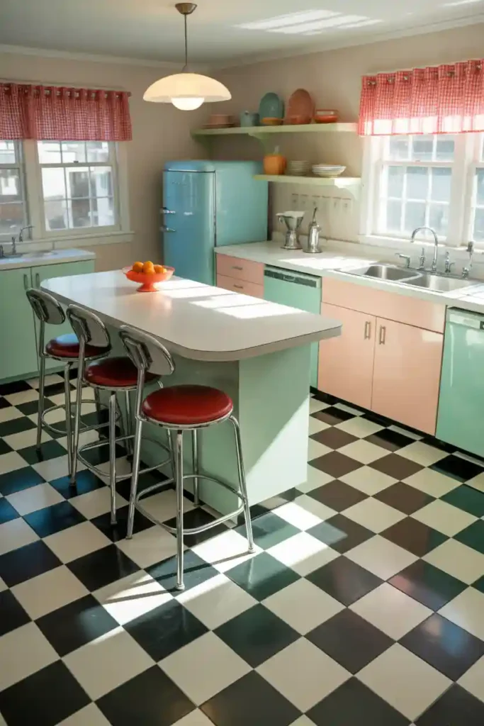 Classic Checkerboard Floor Statement