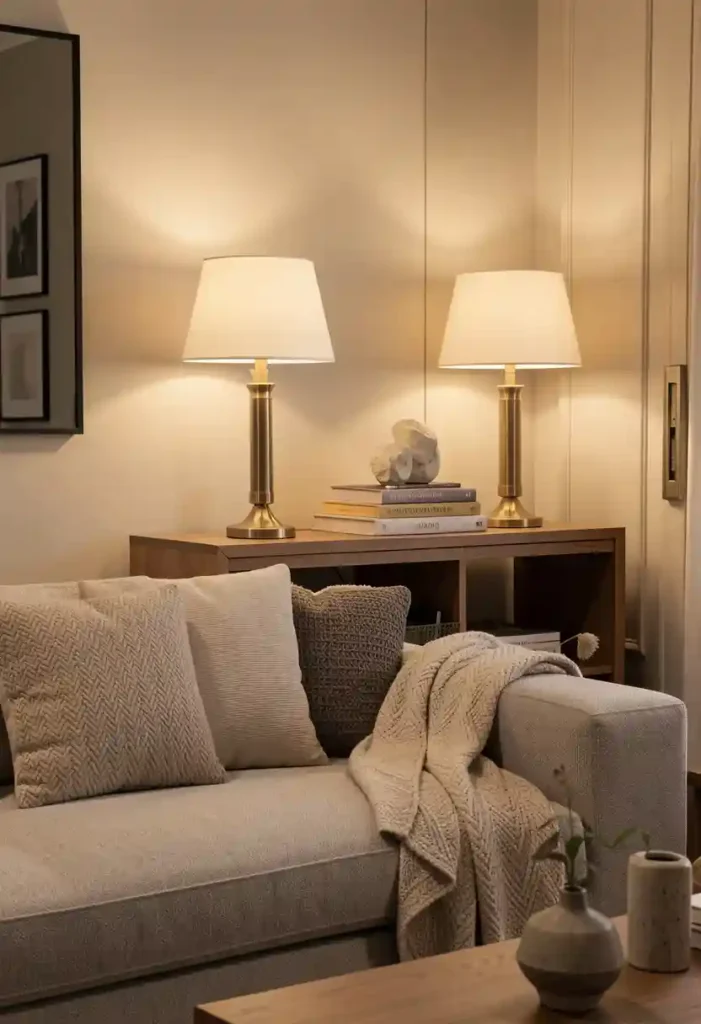 Layered Table Lamps for Warm Lighting