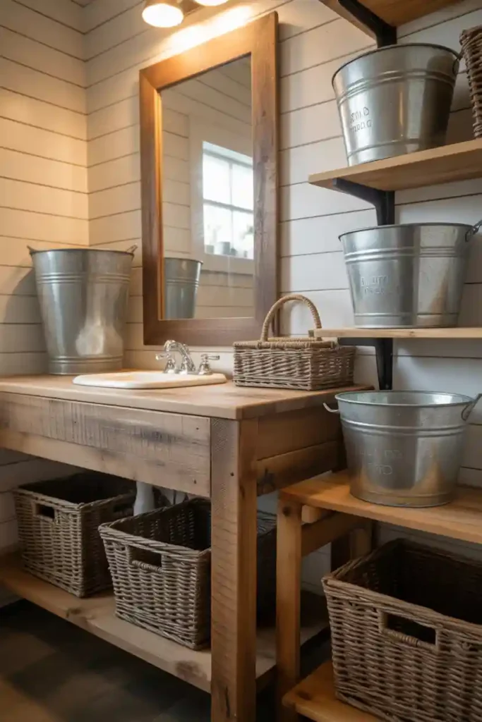 . Galvanized Metal Farmhouse Accents