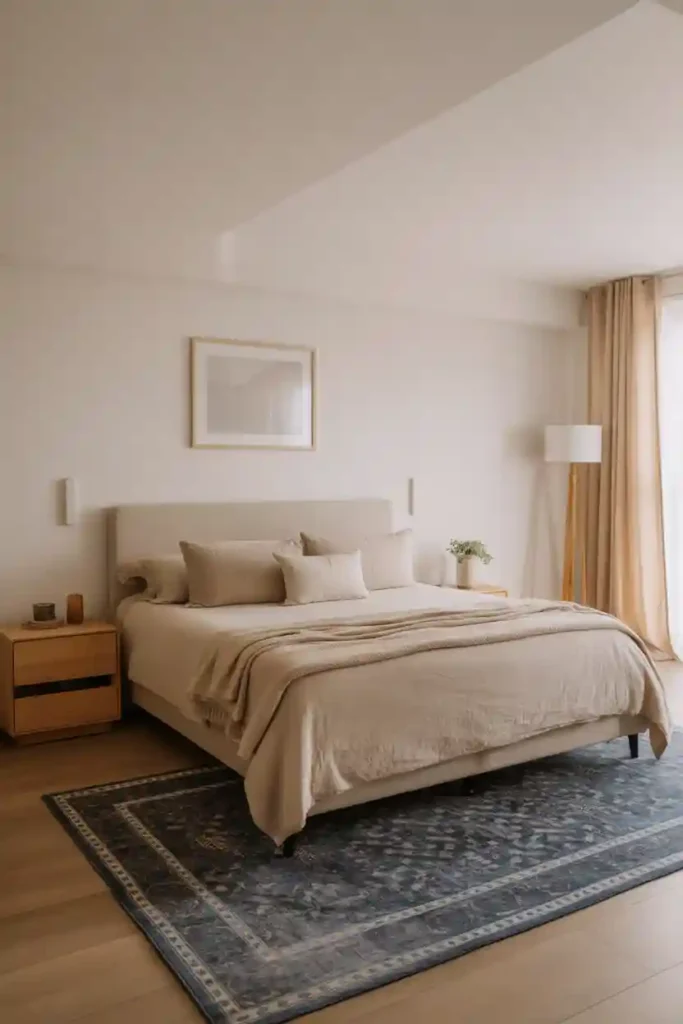 Navy Blue Area Rug to Ground the Space