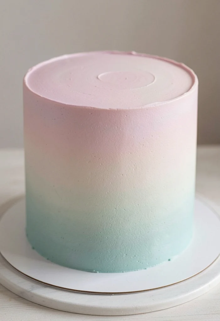 Ombre Frosting Cake