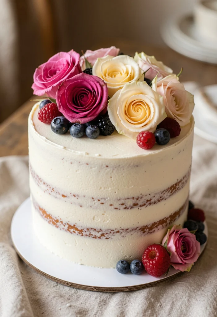 Semi-Naked Rustic Cake