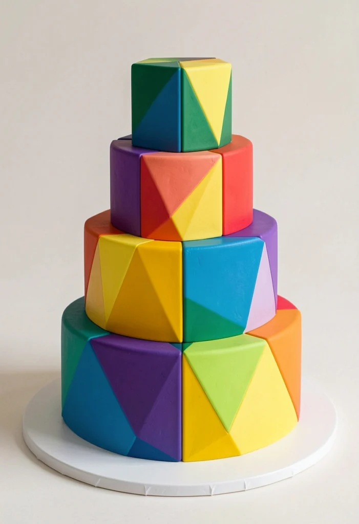 Modern Geometric Cake