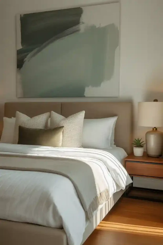 Modern Sage And Grey Art Focus