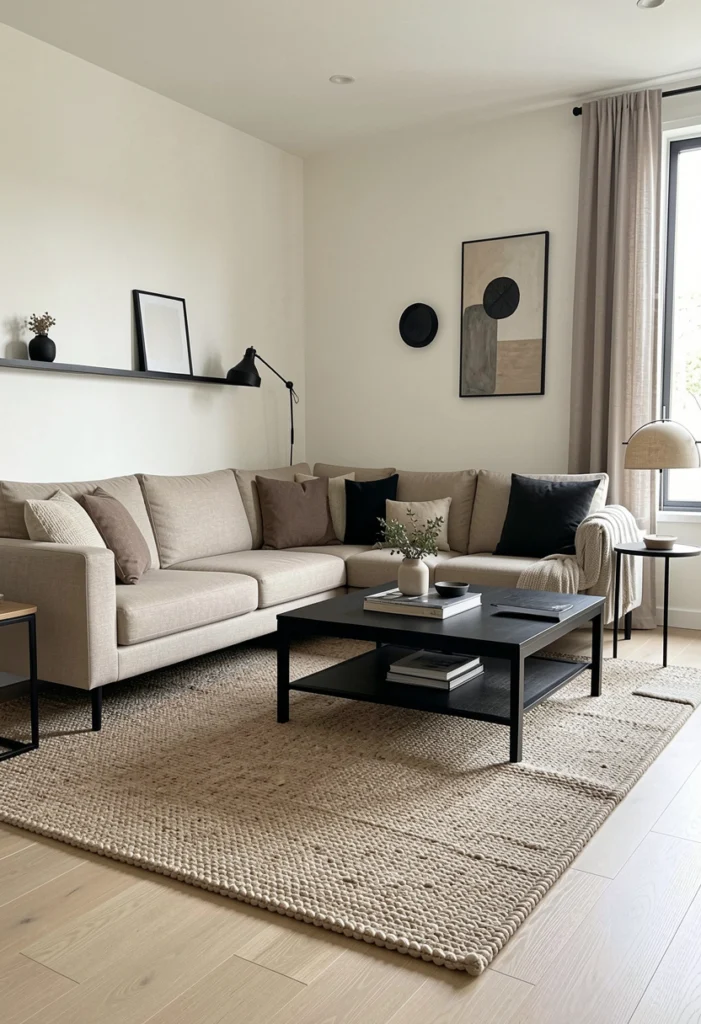 Subtle Contrast with Black Accents