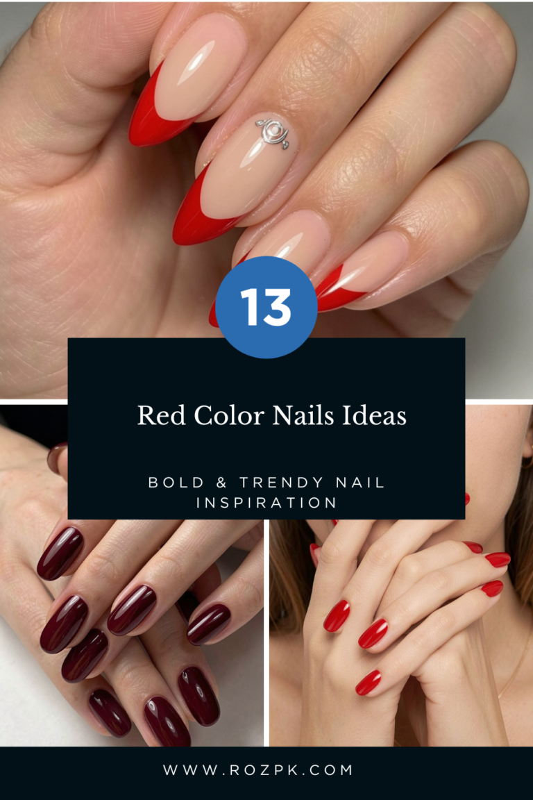 13 Red Color Nails Ideas