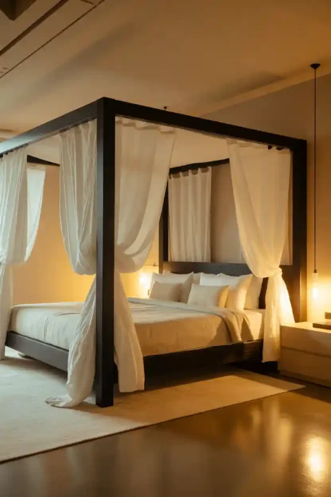  Black Canopy Bed Drama