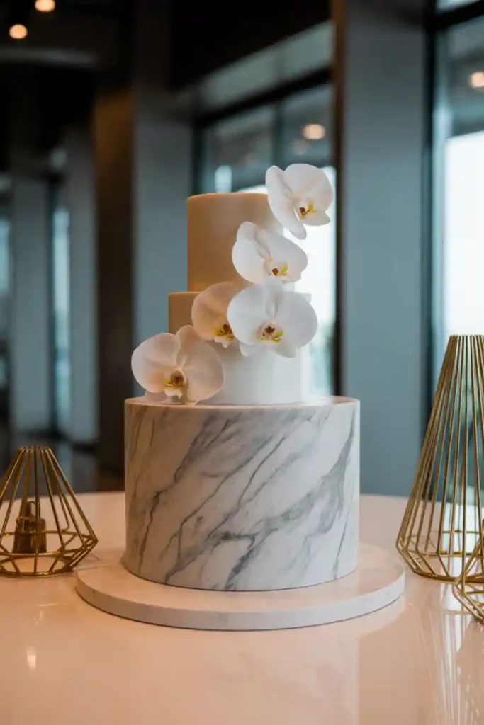 Marble Texture Luxe Cake Table