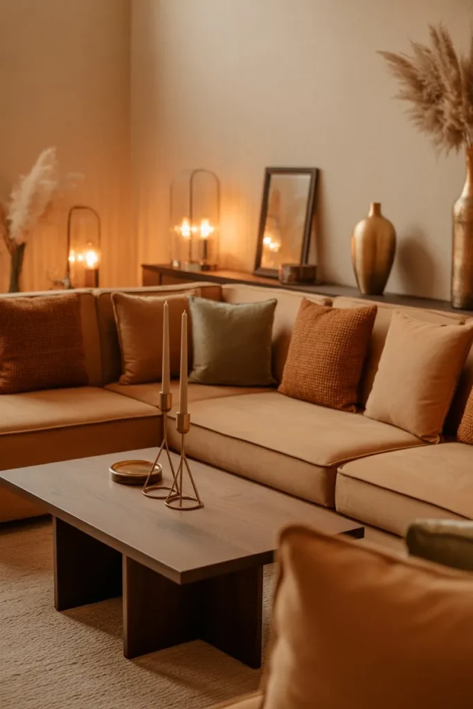 Warm Metallic Accents