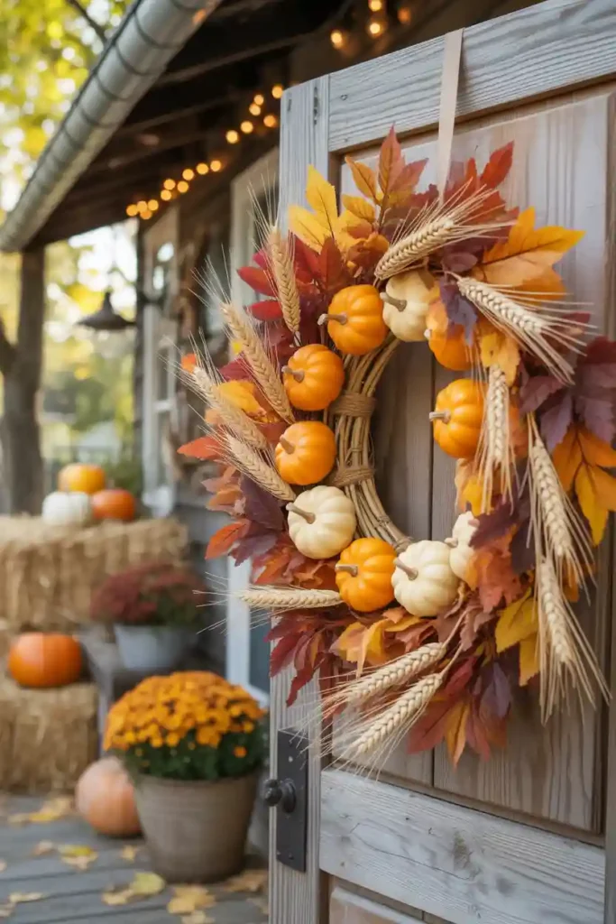 Seasonal Mixed Rustic Harvest Wreath