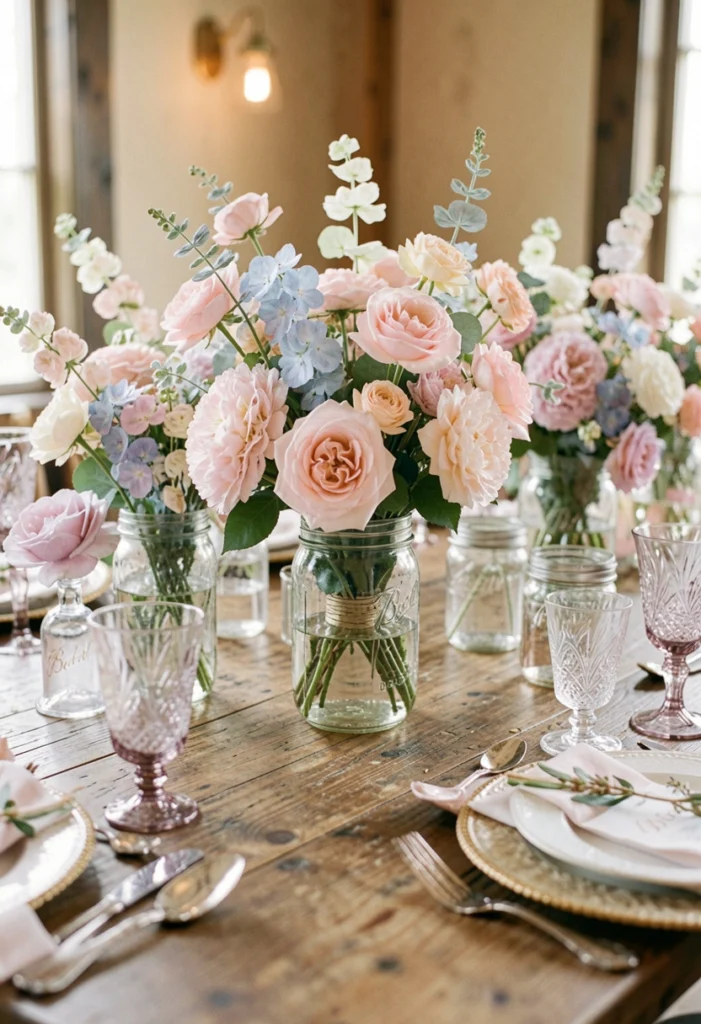 Soft Pastel Floral Arrangements