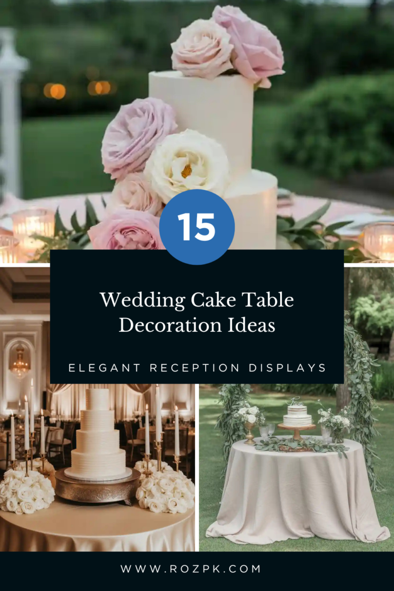 15 Wedding Cake Table Decoration Ideas