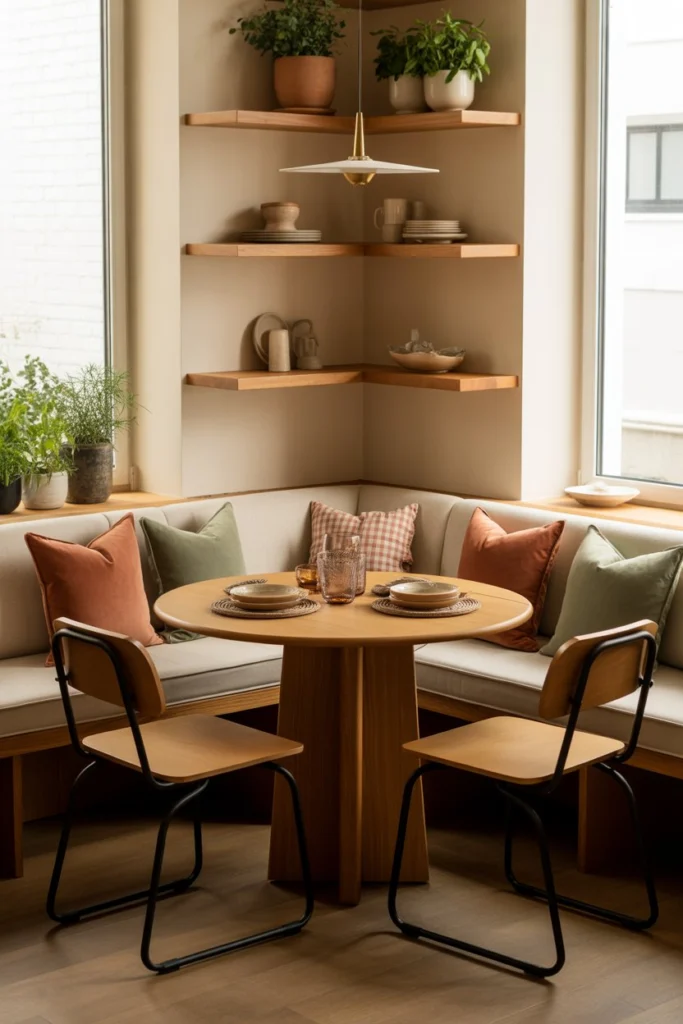Corner Dining Nook Styling