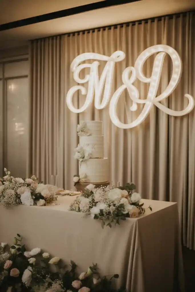 Monogram Statement Cake Table