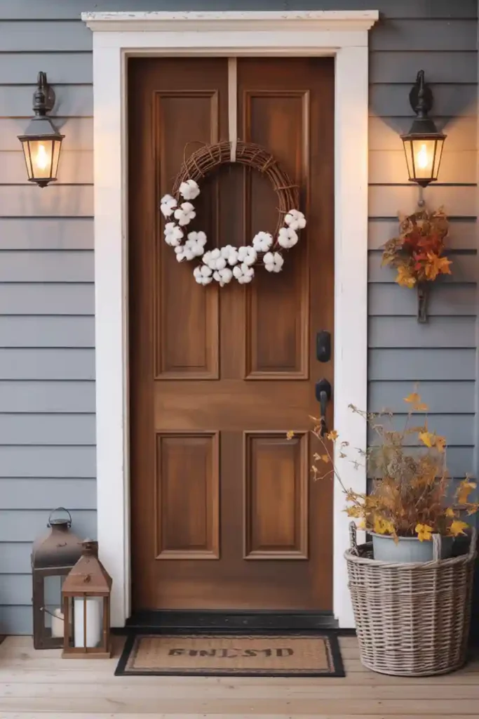 Cotton Stem Rustic Wreath