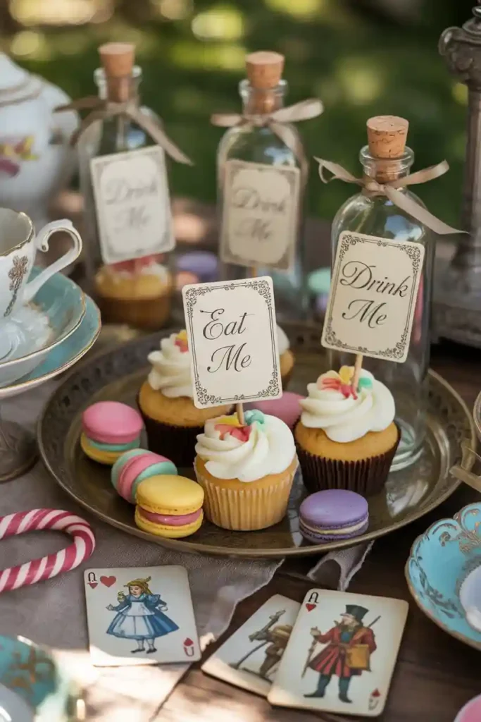 “Eat Me” and “Drink Me” Party Labels