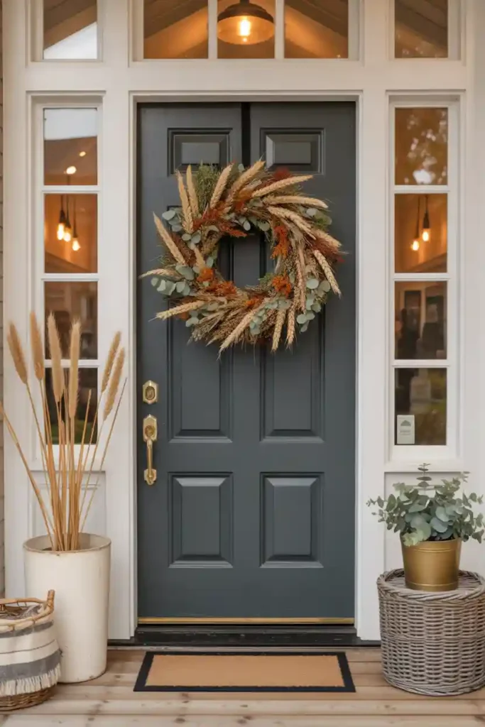 Rustic Harvest Wreath Statement