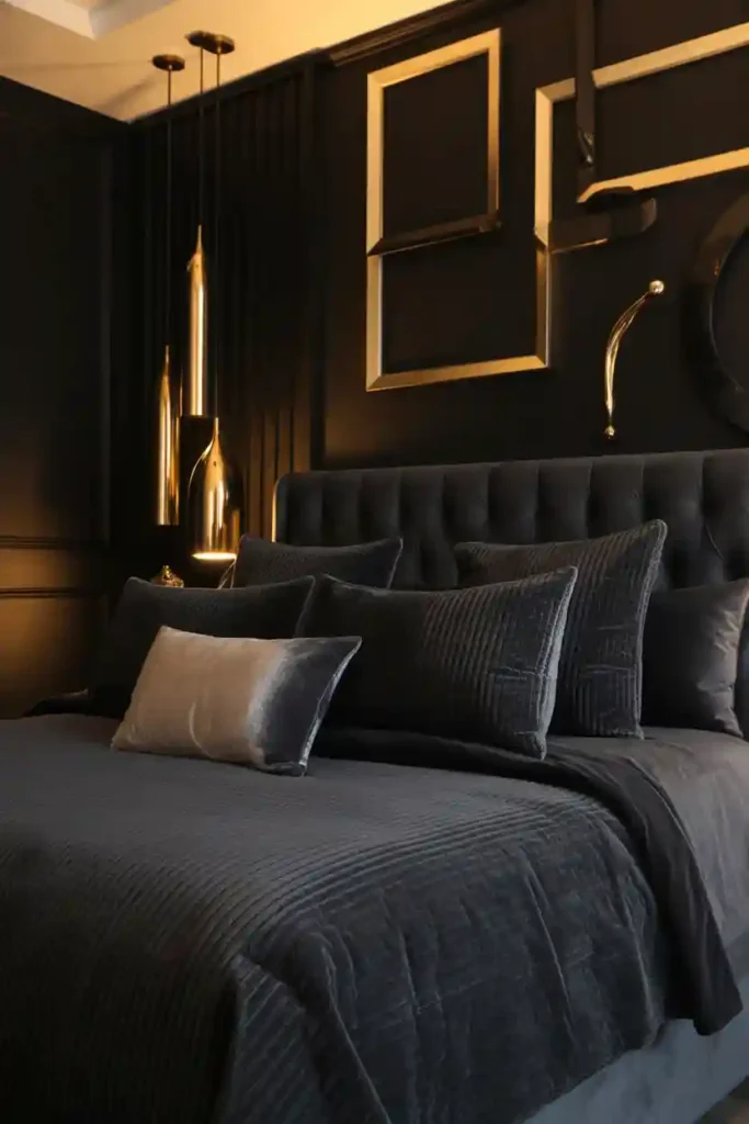 Black and Gold Glam Bedroom