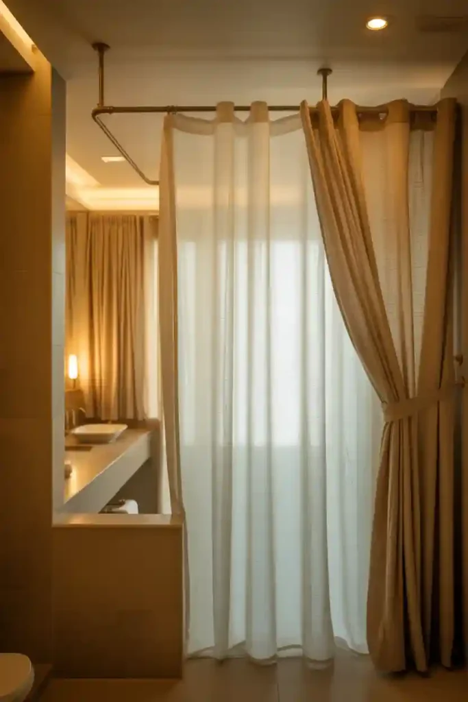 Double Curtain Layering For Hotel Elegance