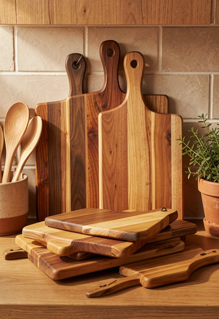 . Layered Wooden Cutting Boards