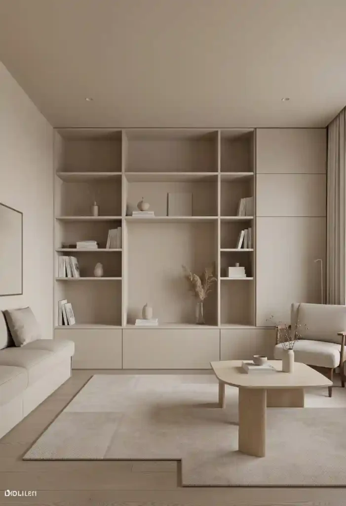 Minimalist Built-In Shelving