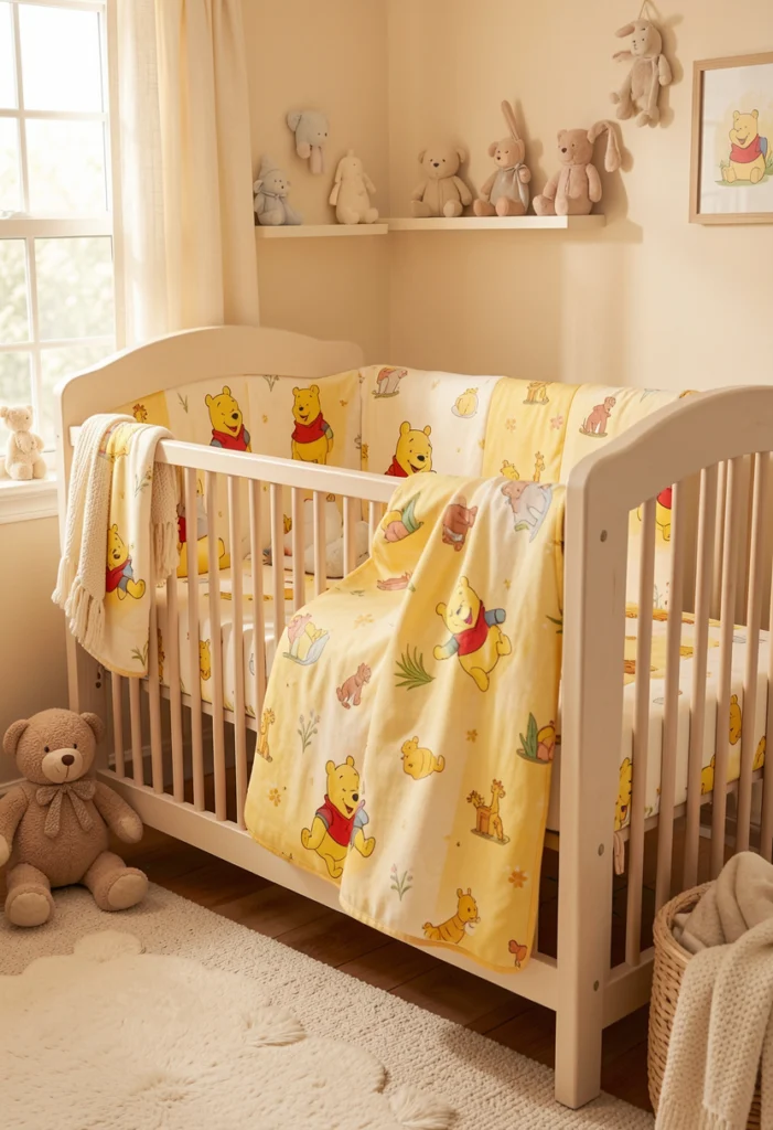Pooh-Themed Crib Bedding