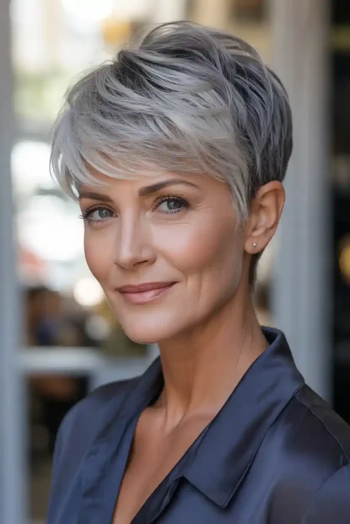 Tapered Pixie with Side Bangs