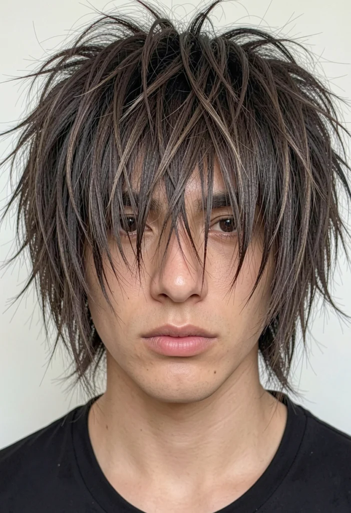 Textured Shag with Full Bangs