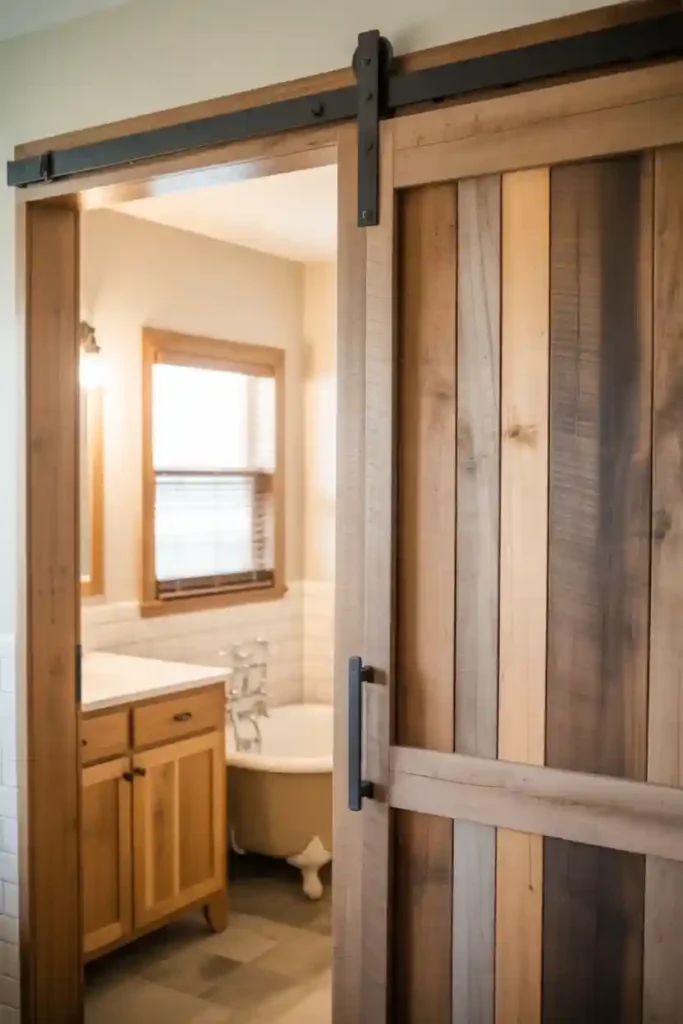  Barn Door Bathroom Entry