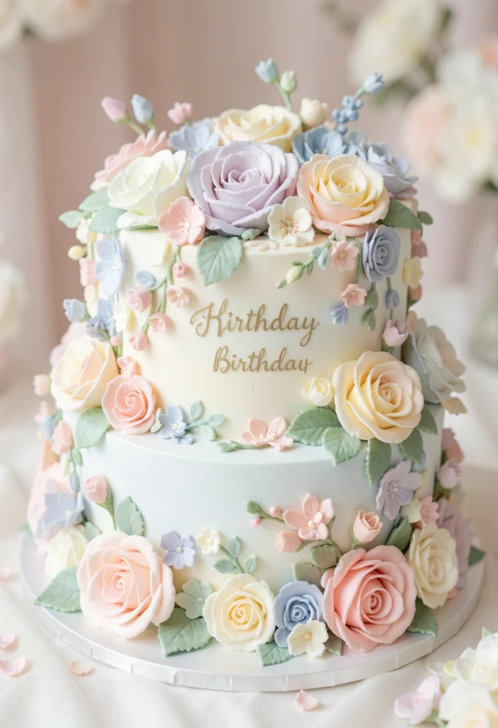 Floral Garden Cake Design