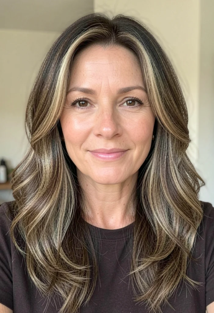 Long Layers with Face-Framing Highlights