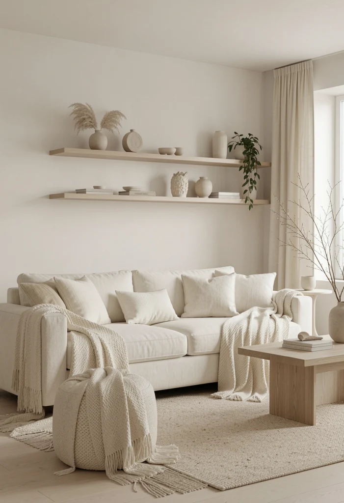 Minimalist Neutral Living Room