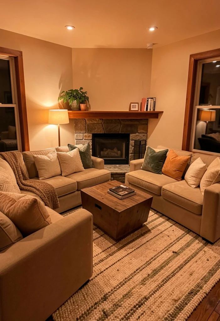 Cozy Sectional Sofa Arrangement