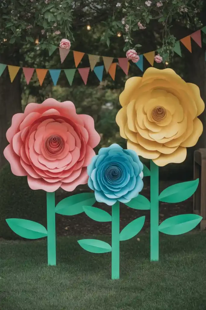 Giant Paper Flowers Wonderland Garden