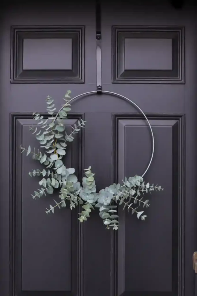 Greenery Hoop Minimal Farmhouse Wreath