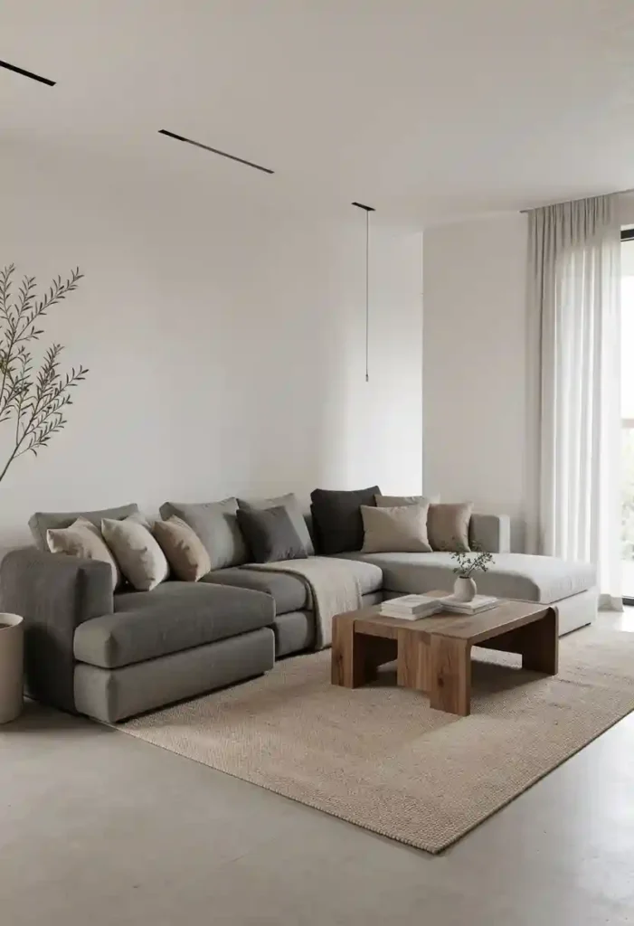 Minimalist Monochrome Sectional Design