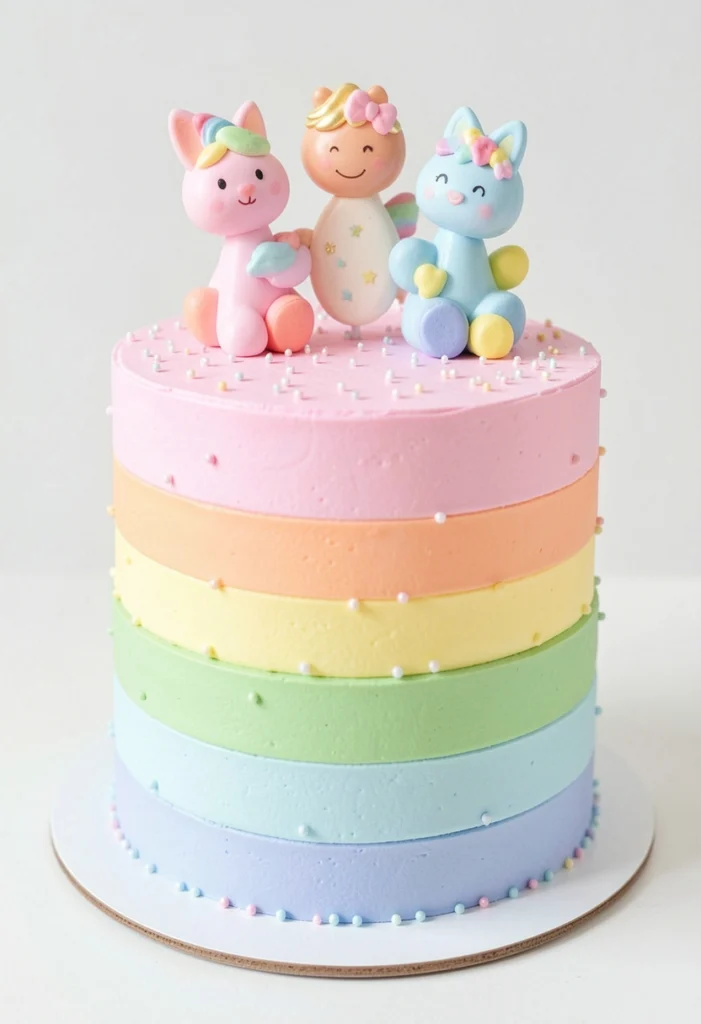 Pastel Rainbow Cake