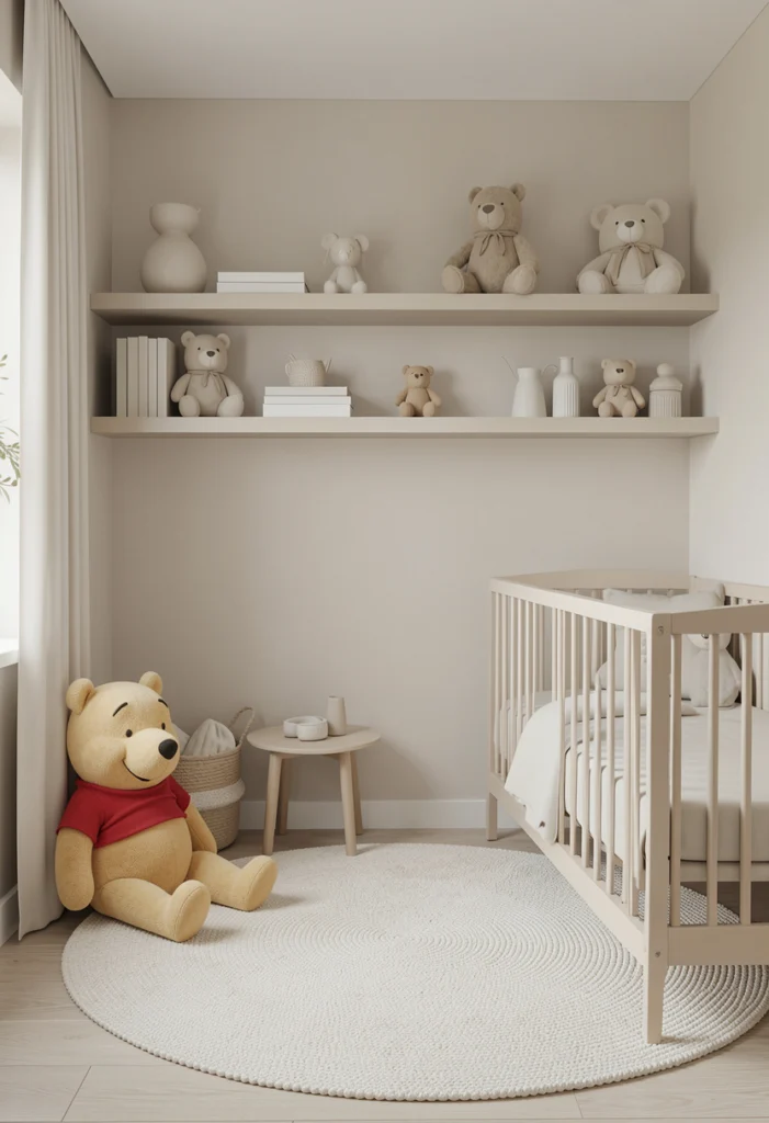 Minimalist Pooh Nursery Design