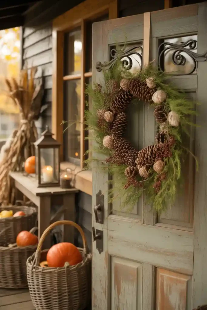 Pinecone And Twig Rustic Wreath