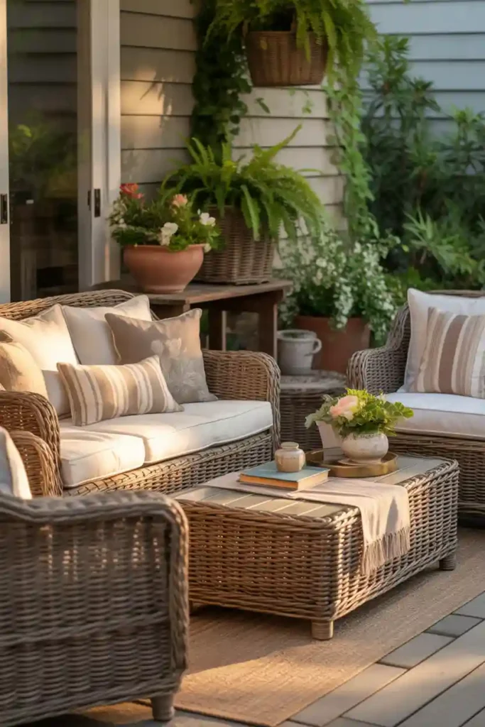 Wicker Furniture Set Styling