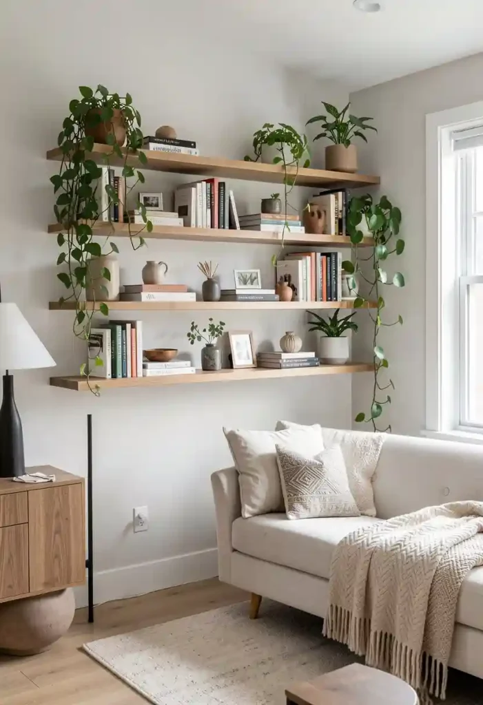  Plants on Floating Shelves