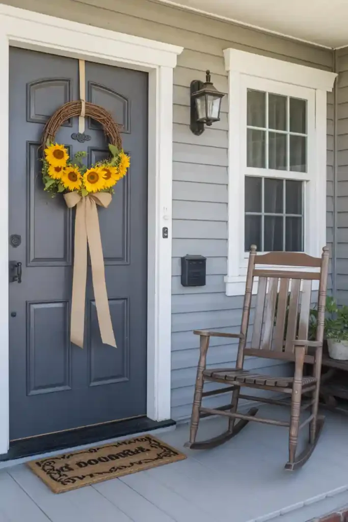 Sunflower Rustic Farmhouse Wreath