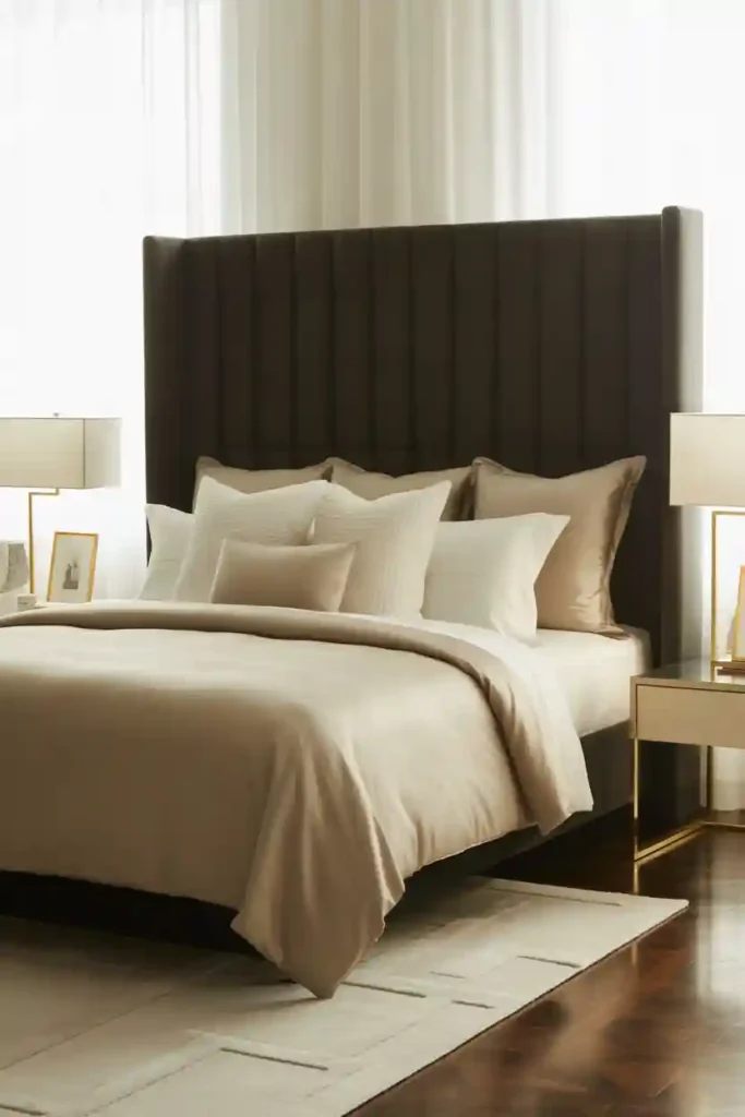 Black Upholstered Statement Bed