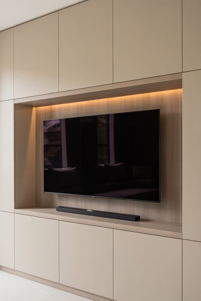Built-In Cabinets Below TV