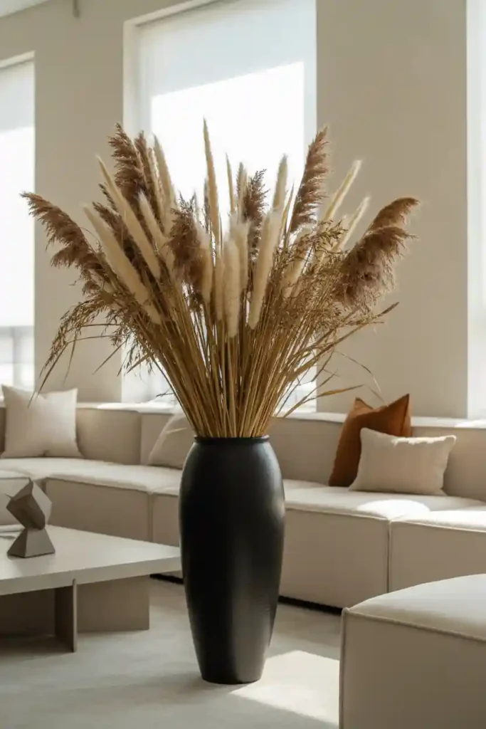 Dramatic Black Vase Focal Point