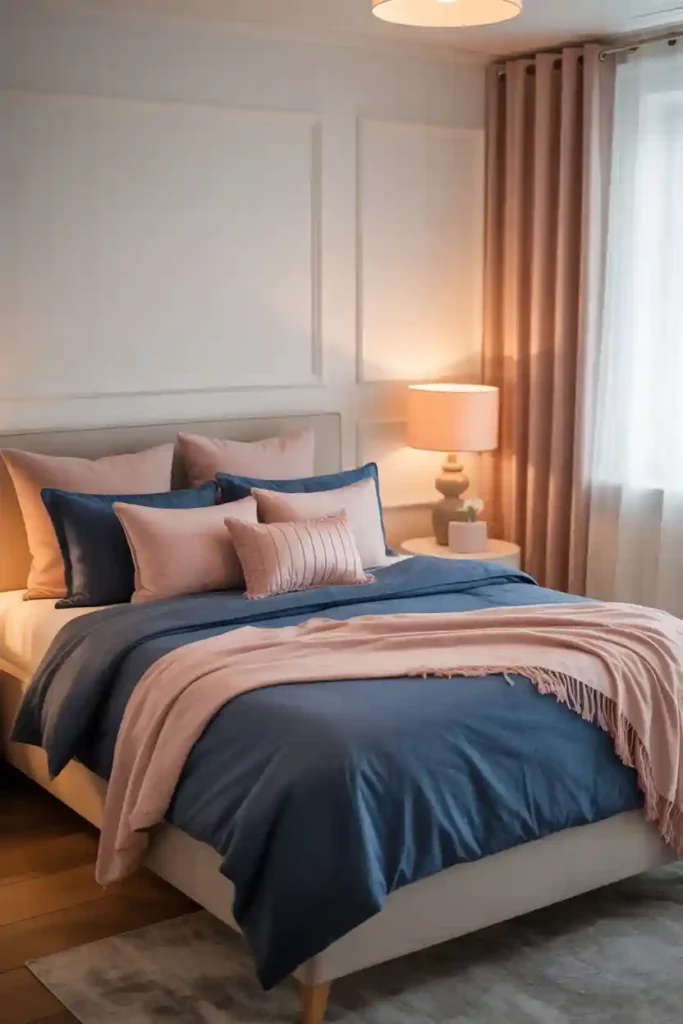 Navy Blue and Blush Pink Soft Romantic Palette