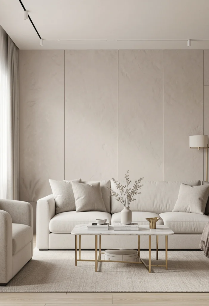 . Neutral Walls with Subtle Contrast