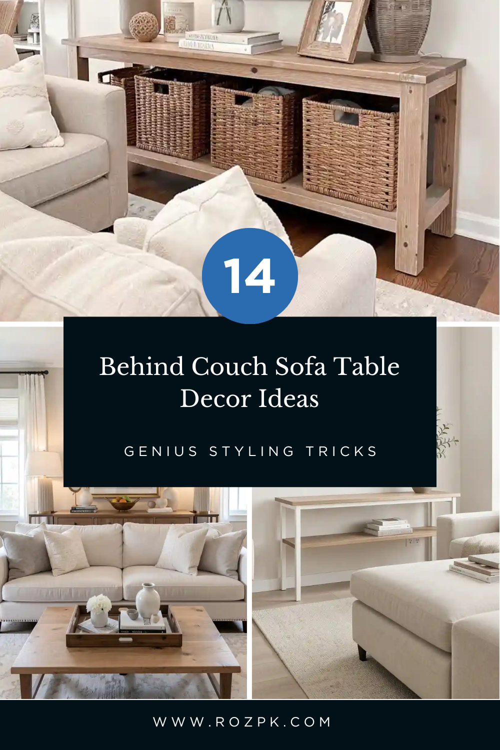 Behind Couch Sofa Table Decor Ideas