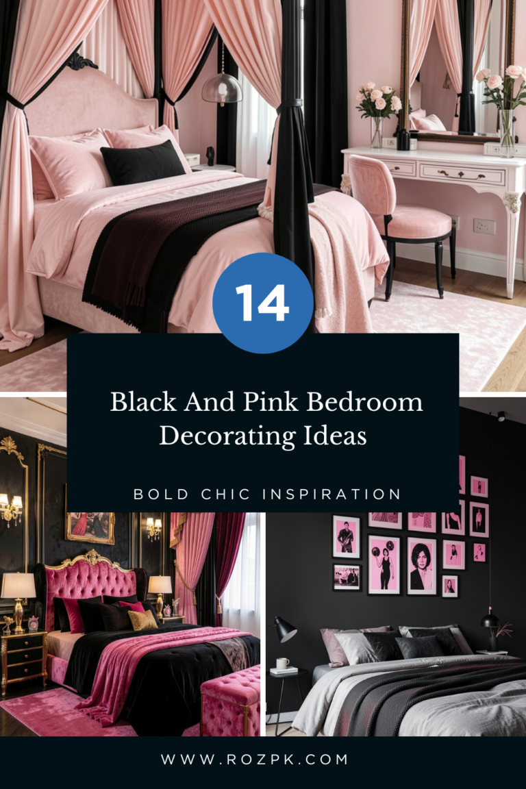 Black And Pink Bedroom Decorating Ideas