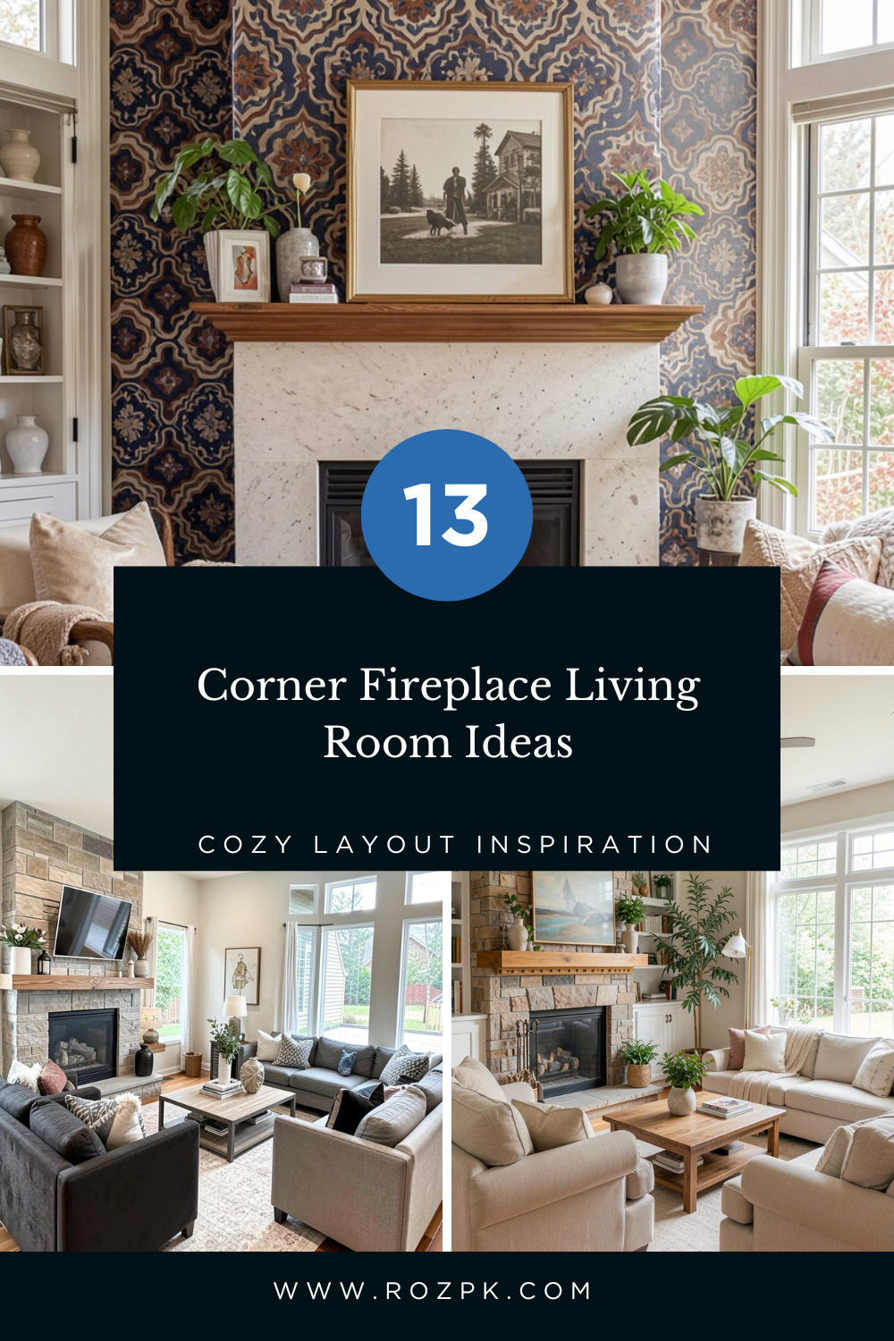 _Corner Fireplace Living Room Ideas